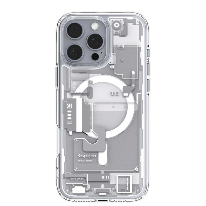 เคสกันกระแทก iPhone 16 Pro Spigen Ultra Hybrid Magfit สี Zero One White