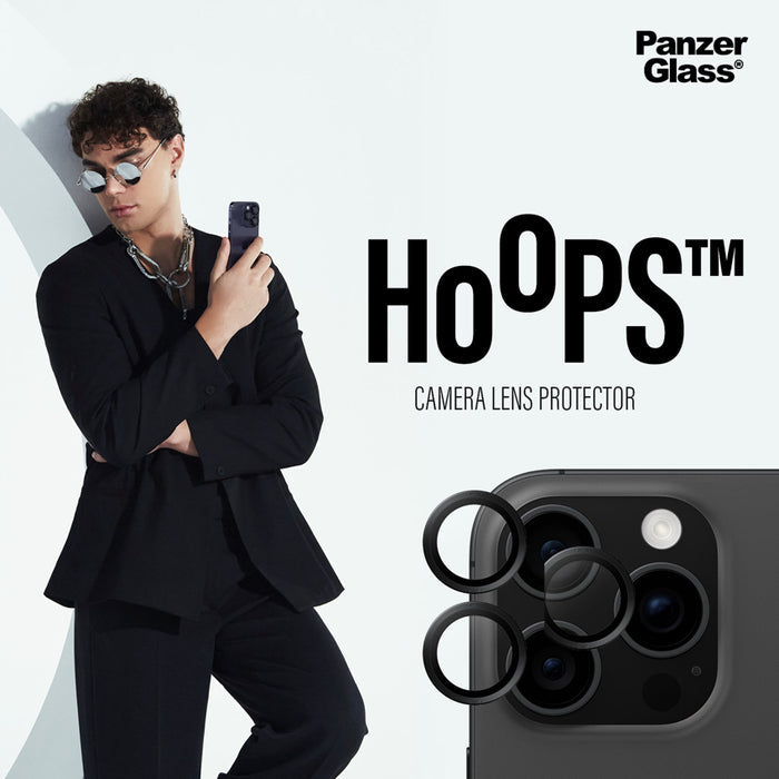ฟิล์มกระจกกันรอยเลนส์กล้อง iPhone 16 Pro/16 Pro Max PanzerGlass รุ่น PaHoops Black