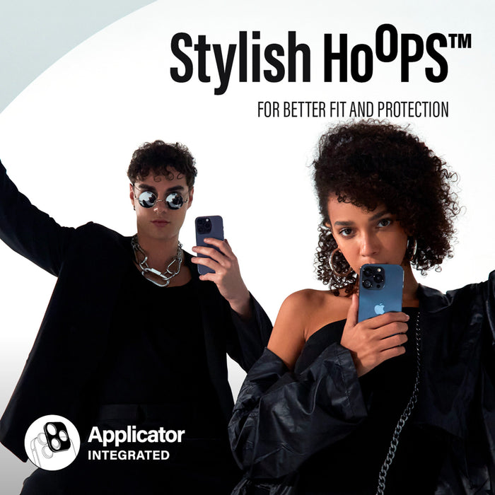 ฟิล์มกระจกกันรอยเลนส์กล้อง iPhone 16 Pro/16 Pro Max PanzerGlass รุ่น PaHoops Black