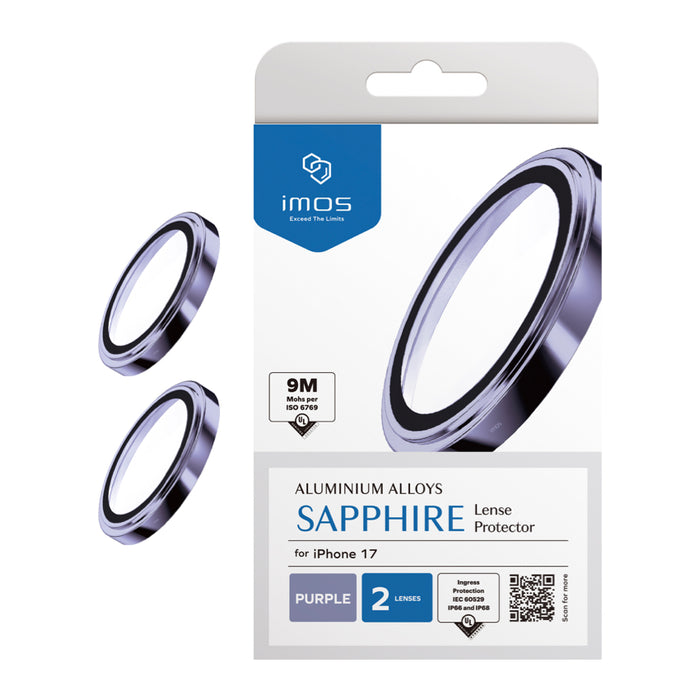ฟิล์มกระจกป้องกันเลนส์ Sapphire Aluminum สำหรับ iPhone 17 สี Purple แบรนด์ IMOS