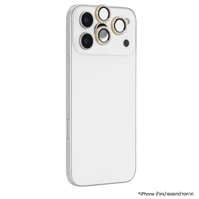 ฟิล์มกระจกป้องกันเลนส์ iPhone 17 Pro / 17 Pro Max Kate Spade Aluminum Ring - Set In Stone Gold
