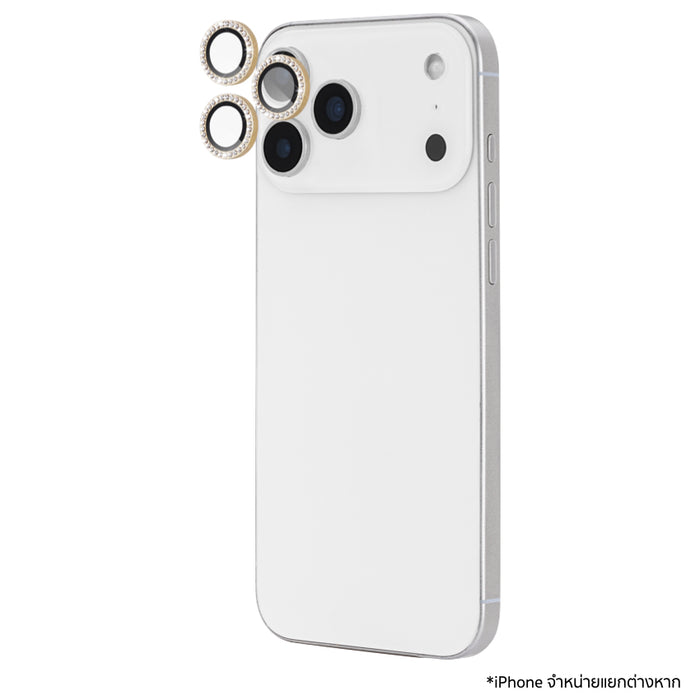 ฟิล์มกระจกป้องกันเลนส์ iPhone 17 Pro / 17 Pro Max Kate Spade Aluminum Ring - Set In Stone Gold