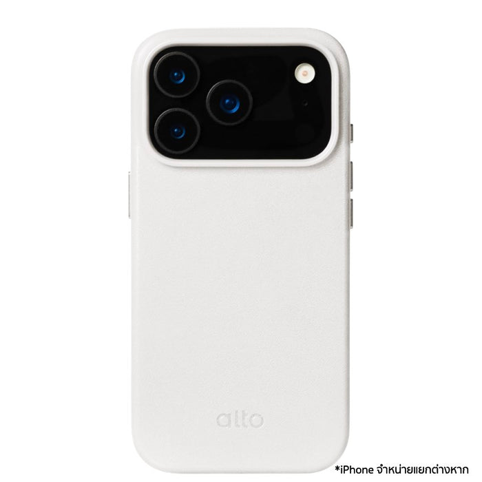 เคสกันกระแทก iPhone 17 Pro Alto Clop Leather Magnetic - Frost White