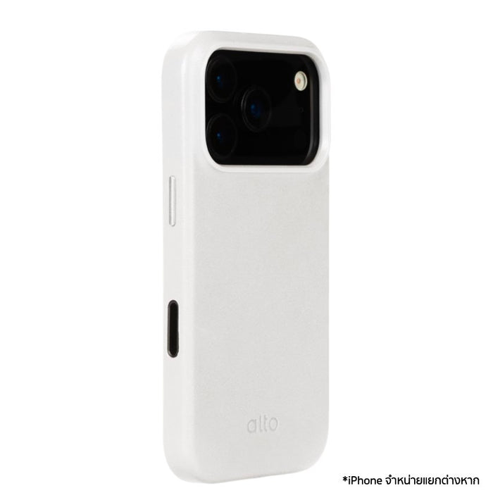 เคสกันกระแทก iPhone 17 Pro Alto Clop Leather Magnetic - Frost White