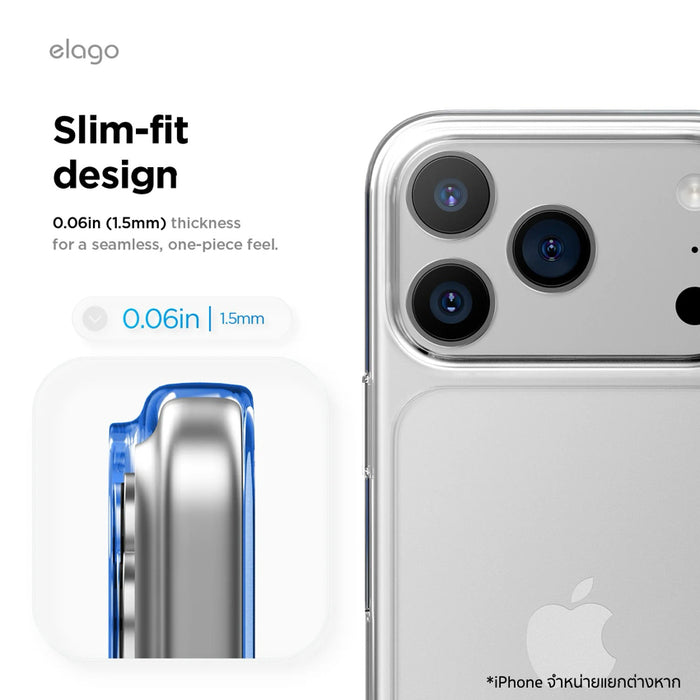 Elago Hybrid Protective Case for iPhone 17 Pro Clear