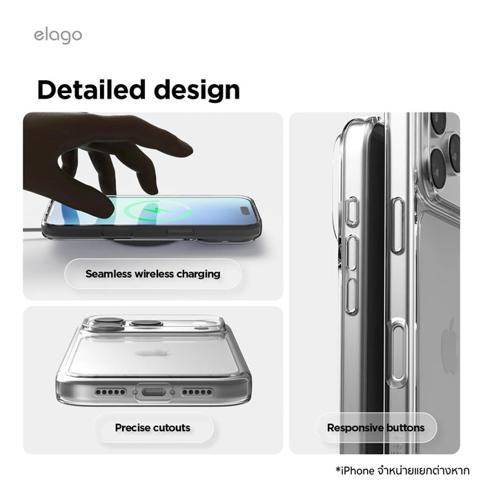Elago Hybrid Phone Case for iPhone 17 Pro Clear