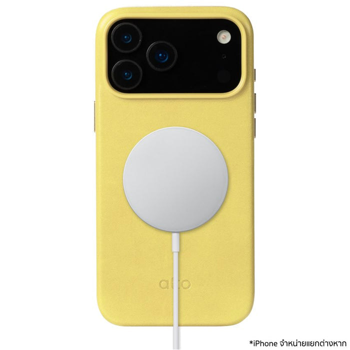 เคสกันกระแทก iPhone 17 Pro Max Alto Clop Leather Magnetic - Dawnlight Yellow
