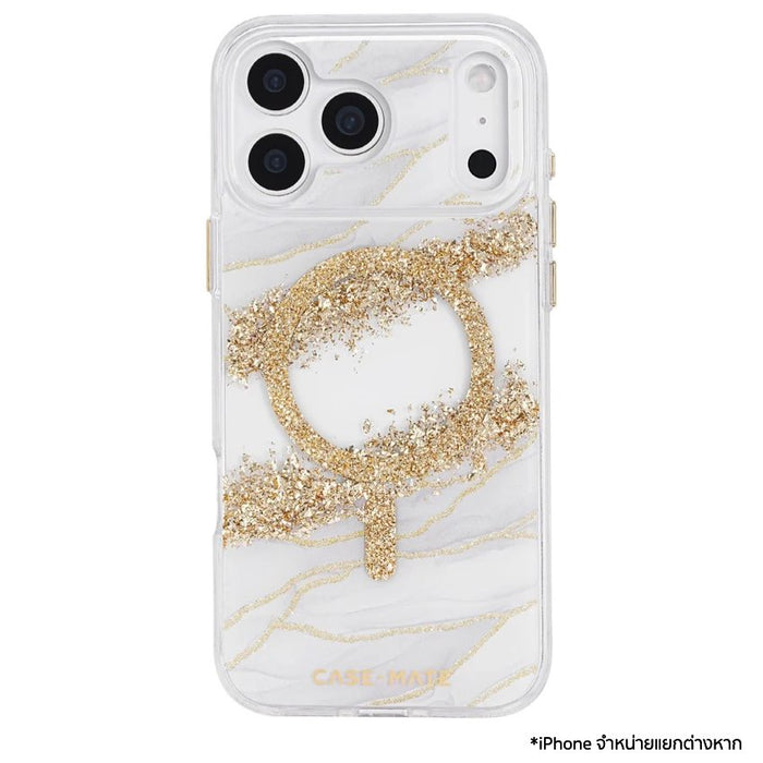 เคสกันกระแทก Case Mate  iPhone 17 Pro Max ดีไซน์หินอ่อนหรู ผสมทอง 24K รองรับ MagSafe ป้องกันตก 12 ฟุต ผลิตจากวัสดุรีไซเคิล แข็งแรง สวย ใช้งานสบาย