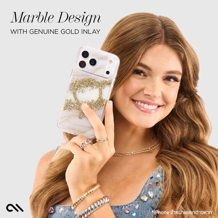 เคสกันกระแทก Case Mate  iPhone 17 Pro Max ดีไซน์หินอ่อนหรู ผสมทอง 24K รองรับ MagSafe ป้องกันตก 12 ฟุต ผลิตจากวัสดุรีไซเคิล แข็งแรง สวย ใช้งานสบาย
