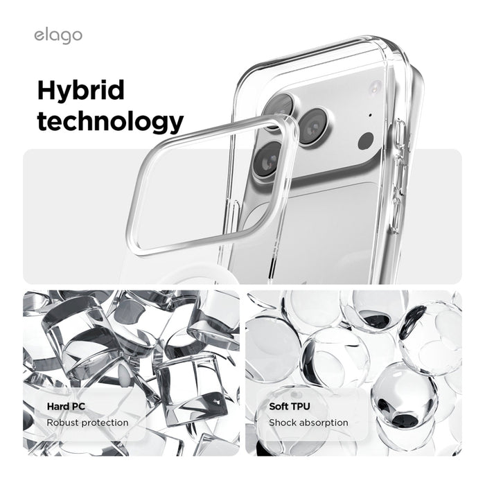 เคสไอโฟน MagSafe Hybrid สำหรับ iPhone 17 Pro Max - Clear เทคโนโลยี Hybrid แบรนด์ ELAGO