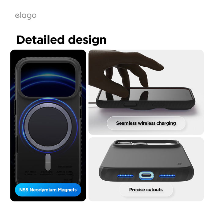 เคสซิลิโคน MagSafe Ridge Silicone สำหรับ iPhone 17 Pro และ Pro Max ชาร์จไร้สายได้ แบรนด์ ELAGO