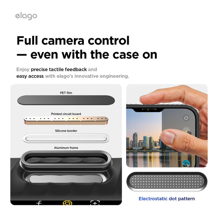 เคสซิลิโคน MagSafe Ridge Silicone สำหรับ iPhone 17 Pro และ Pro Max ใช้ปุ่มสะดวก แบรนด์ ELAGO