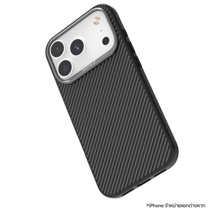 เคสไอโฟน Aramid Fiber Dual สำหรับ iPhone 17 Pro Max สี Black กันรอยขีดข่วน แบรนด์ RAPTIC