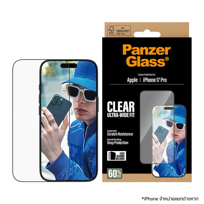 ฟิล์ม iPhone 17 Pro Panzerglass Ultra Wide Fit (ฟิล์มกระจกกันรอย)