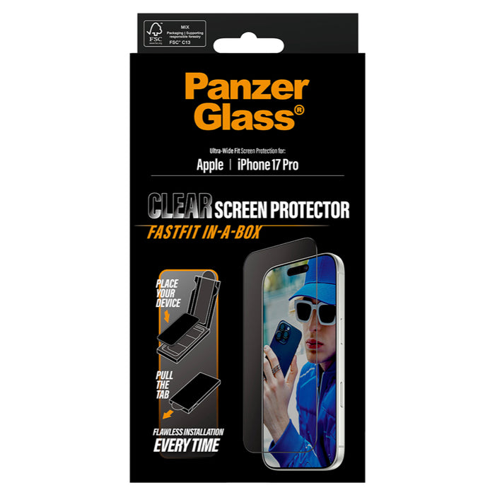 ฟิล์มกระจก PanzerGlass Ultra Wide Fit w. FastFit ลดรอยนิ้วมือ
