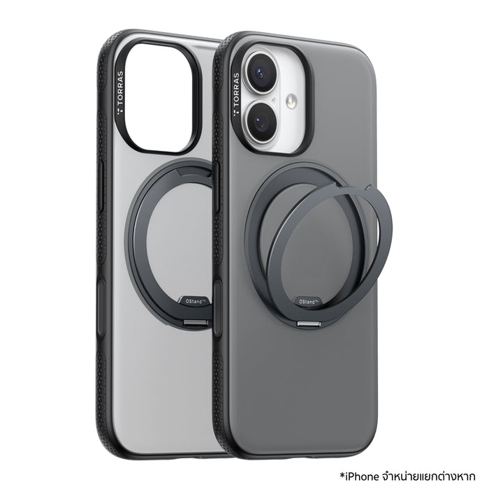 เคส iPhone 17 Torras Ostand R Fitness Series สีดำ กันกระแทกทนทาน ขาตั้งหมุนได้ 360° รองรับ MagSafe ปกป้องรอบด้านอย่างมั่นใจ