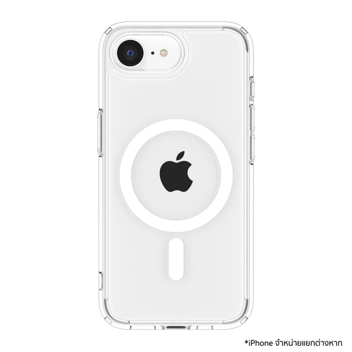 เคส Spigen iPhone 17e Hybrid MagFit ดีไซน์ใส บางเบา รองรับ MagSafe พร้อมขอบกันรอยกล้องและหน้าจอ ชาร์จไร้สายได้โดยไม่ต้องถอดเคส