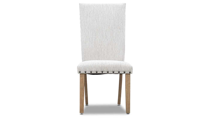 Iris II Light Hickory Dining Height Parson Chair with Performance Fabric