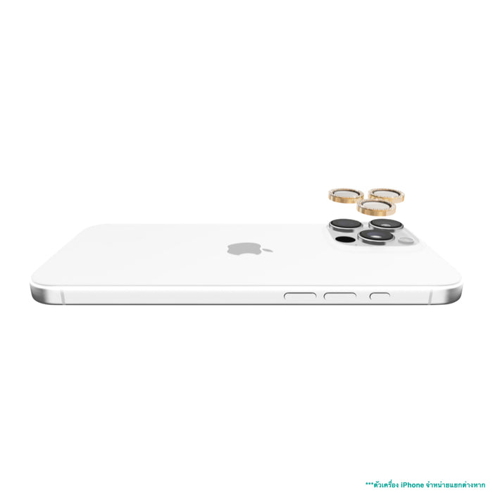 ฟิล์มกระจกกันรอยเลนส์กล้อง Kate Spade  Aluminum Ring สำหรับ iPhone 16 Pro/16 Pro Max สี Set in Stone Gold