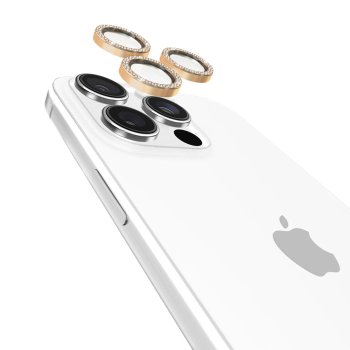 ฟิล์มกระจกกันรอยเลนส์กล้อง Kate Spade  Aluminum Ring สำหรับ iPhone 16 Pro/16 Pro Max สี Set in Stone Gold