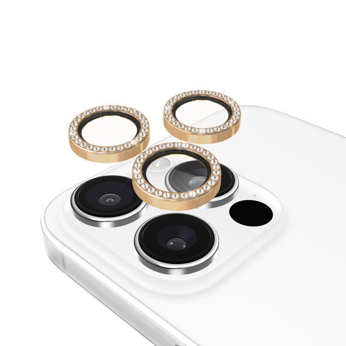 ฟิล์มกระจกกันรอยเลนส์กล้อง Kate Spade  Aluminum Ring สำหรับ iPhone 16 Pro/16 Pro Max สี Set in Stone Gold