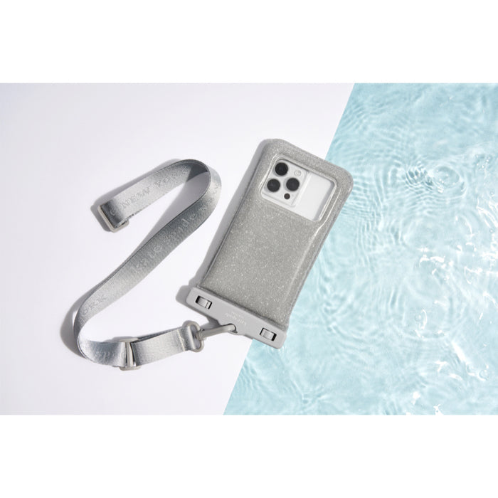ซองใส่โทรศัพท์มือถือกันนํ้า Kate Spade Pouch - Silver Glitter