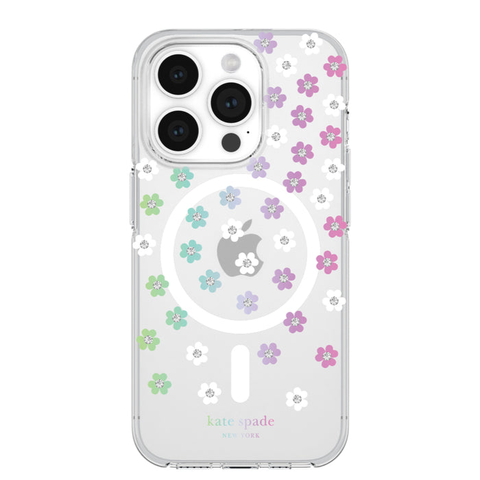เคสแฟชั่น Kate Spade Protective Case สำหรับ iPhone 15 Pro สี Chunky Glitter Iridescent รองรับ MagSafe