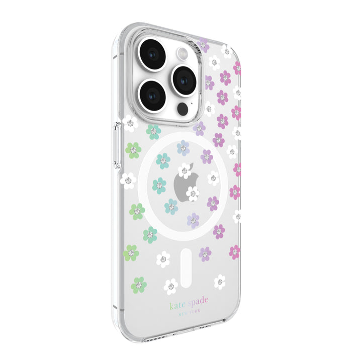 เคสแฟชั่น Kate Spade Protective Case สำหรับ iPhone 15 Pro สี Chunky Glitter Iridescent รองรับ MagSafe