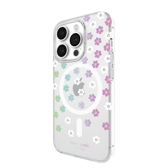 เคสแฟชั่น Kate Spade Protective Case สำหรับ iPhone 15 Pro สี Chunky Glitter Iridescent รองรับ MagSafe