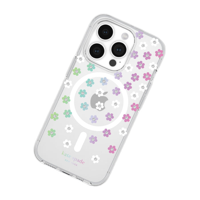 เคสแฟชั่น Kate Spade Protective Case สำหรับ iPhone 15 Pro สี Chunky Glitter Iridescent รองรับ MagSafe