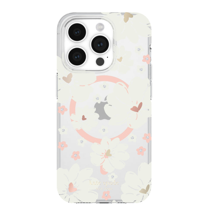 เคสแฟชั่น Kate Spade Protective Case สำหรับ iPhone 15 Pro สี Classic Peony รองรับ MagSafe