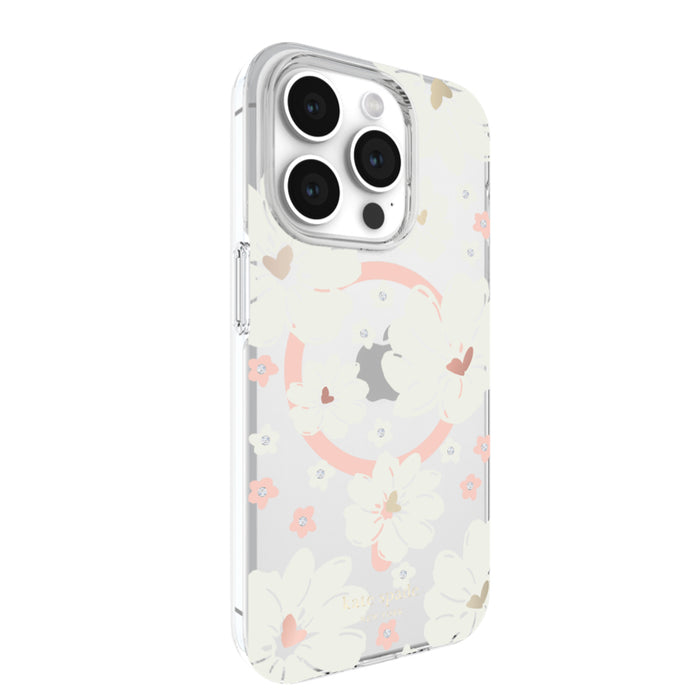เคสแฟชั่น Kate Spade Protective Case สำหรับ iPhone 15 Pro สี Classic Peony รองรับ MagSafe