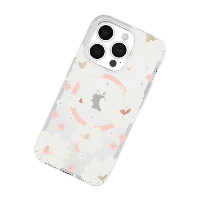 เคสแฟชั่น Kate Spade Protective Case สำหรับ iPhone 15 Pro สี Classic Peony รองรับ MagSafe