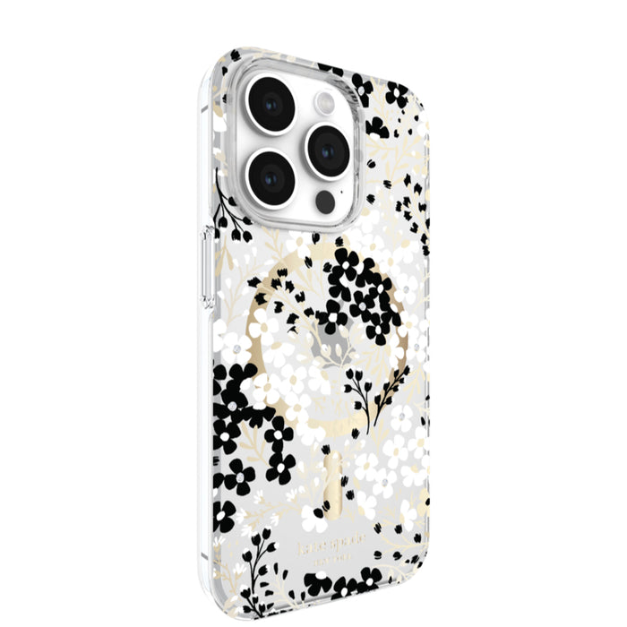 เคสแฟชั่น Kate Spade Protective Case สำหรับ iPhone 15 Pro สี Multi Floral Black รองรับ MagSafe