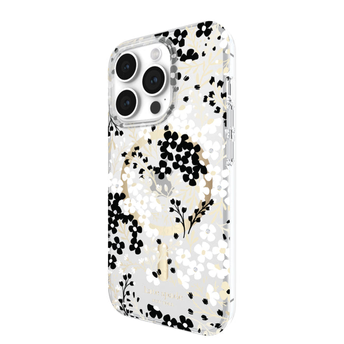 เคสแฟชั่น Kate Spade Protective Case สำหรับ iPhone 15 Pro สี Multi Floral Black รองรับ MagSafe