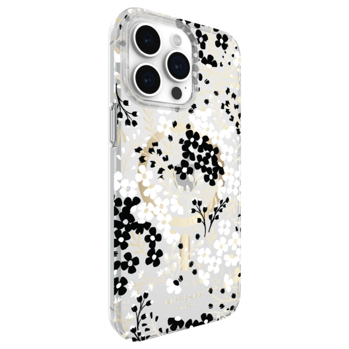 เคสแฟชั่น Kate Spade Protective Case สำหรับ iPhone 15 Pro Max สี Multi Floral Black รองรับ MagSafe