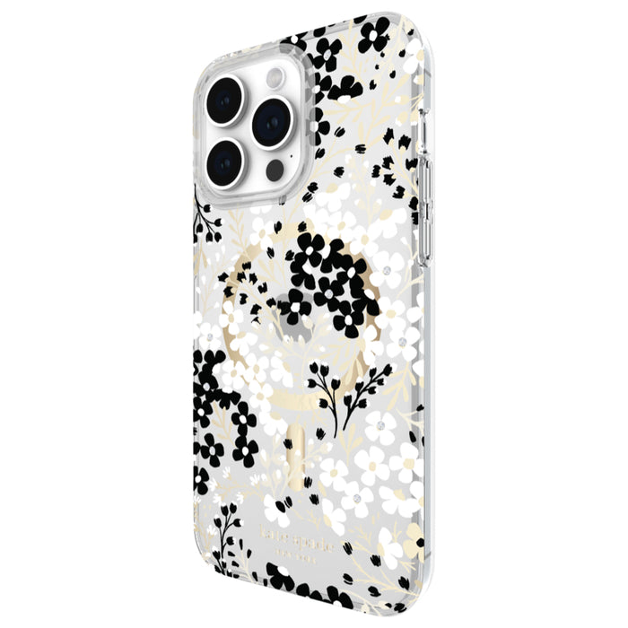 เคสแฟชั่น Kate Spade Protective Case สำหรับ iPhone 15 Pro Max สี Multi Floral Black รองรับ MagSafe