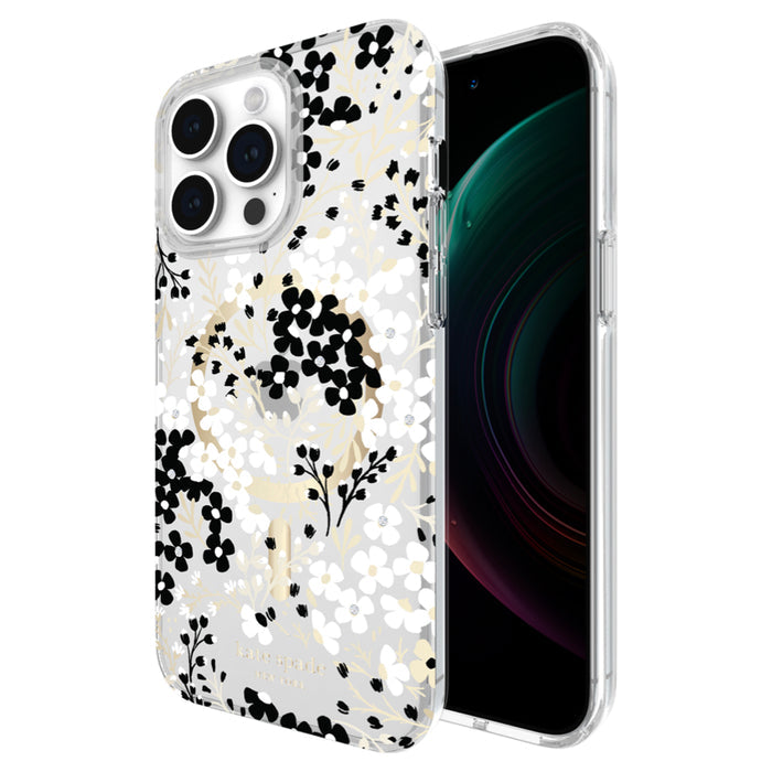 เคสแฟชั่น Kate Spade Protective Case สำหรับ iPhone 15 Pro Max สี Multi Floral Black รองรับ MagSafe