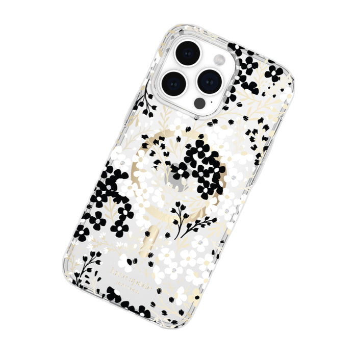 เคสแฟชั่น Kate Spade Protective Case สำหรับ iPhone 15 Pro Max สี Multi Floral Black รองรับ MagSafe