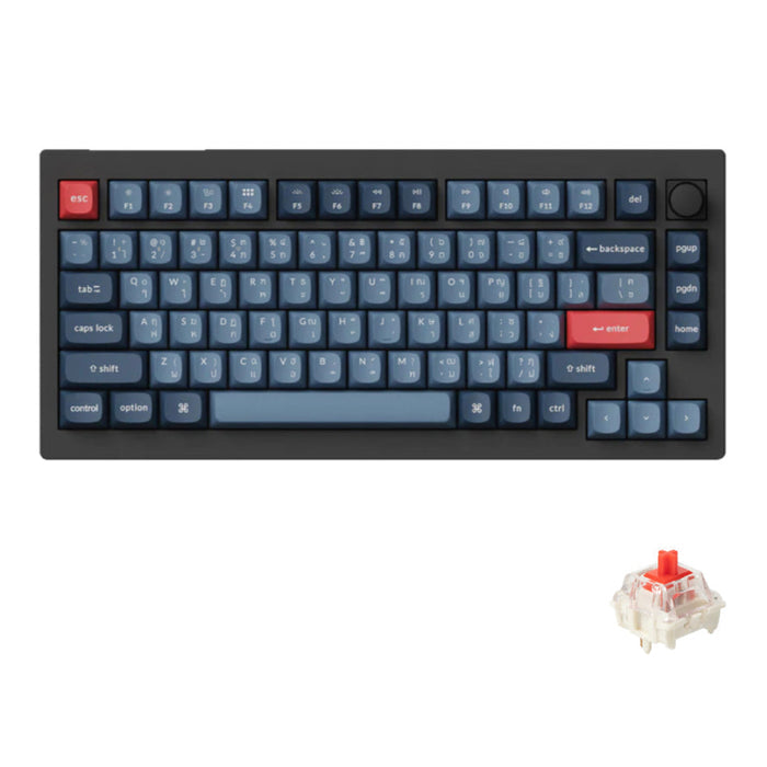 คีย์บอร์ดไร้สาย Keychron V1 Max สี Black สวิตช์ Red