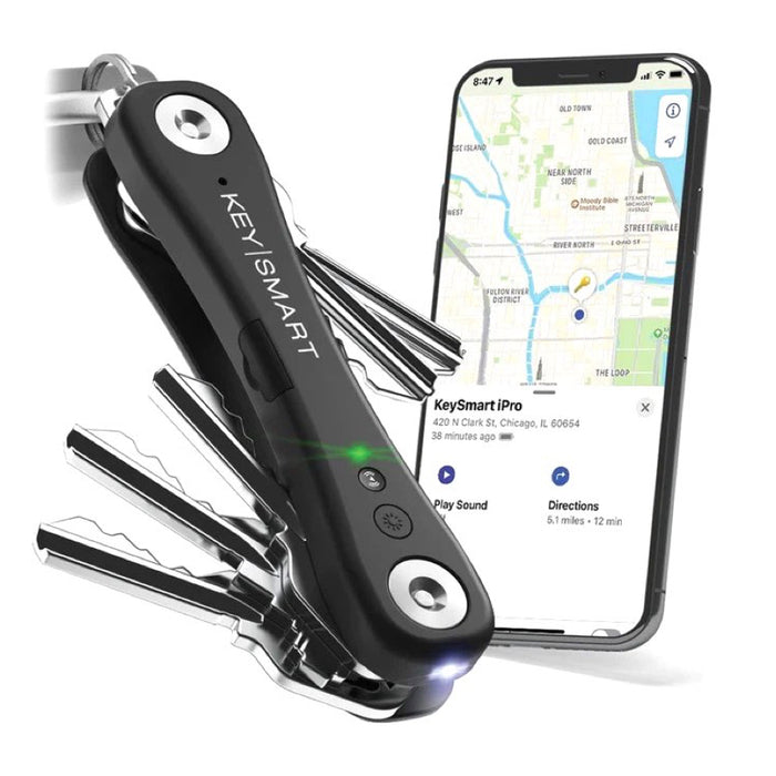 อุปกรณ์ช่วยค้นหากุญแจอัจฉริยะ iPro with Apple Find My สี Black ที่ทำงานร่วมกับแอพ Apple Find My จากแบรนด์ KEYSMART