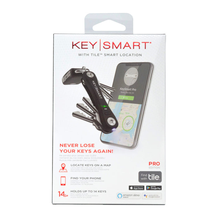 อุปกรณ์ช่วยค้นหากุญแจ KeySmart iPro with Apple Find My สี Black
