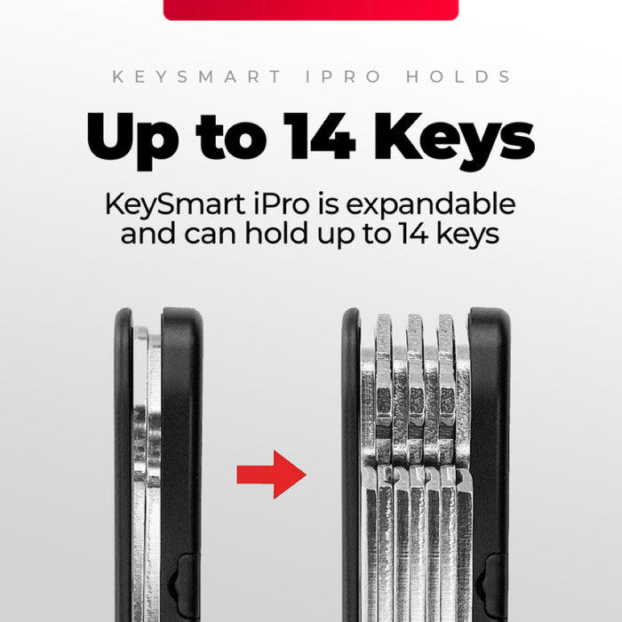 อุปกรณ์ช่วยค้นหากุญแจ KeySmart iPro with Apple Find My สี Black