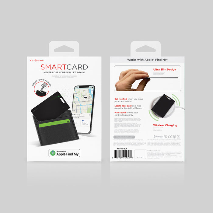 อุปกรณ์ช่วยค้นหาสิ่งของ KeySmart SmartCard with Apple Find My สี Black