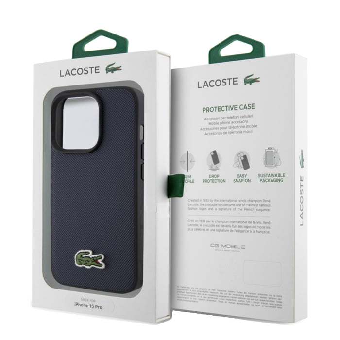 เคสกันกระแทก Lacoste Mag Hard สำหรับ iPhone 15 Pro สี Navy