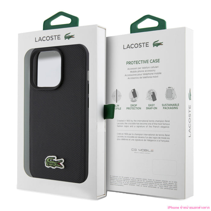 เคสกันกระแทก Lacoste Mag Hard สำหรับ iPhone 15 Pro Max สี Black
