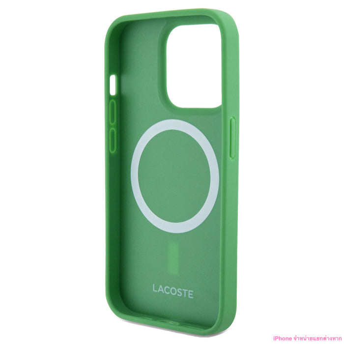 เคสกันกระแทก Lacoste Mag Hard สำหรับ iPhone 15 Pro Max สี Green