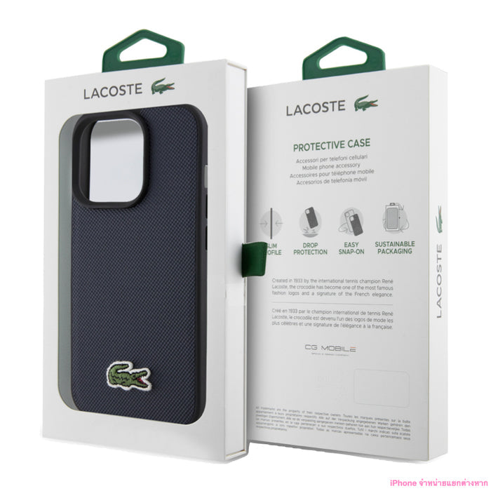 เคสกันกระแทก Lacoste Mag Hard สำหรับ iPhone 15 Pro Max สี Navy