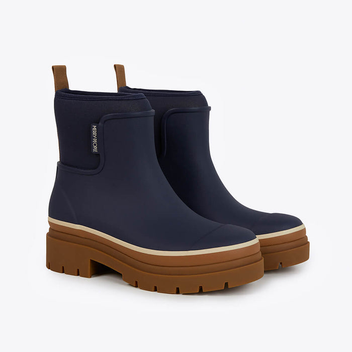 Merry People X Karen Walker Tully Boot // French Navy & Tan [Retired]