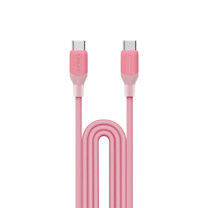 สายชาร์จ Momax 1-Link Flow USB-C to USB-C 60W ยาว 1.2 เมตร สี Pink